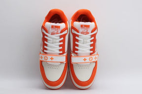 Tênis Louis Vuitton Trainer Monogram Denim Orange