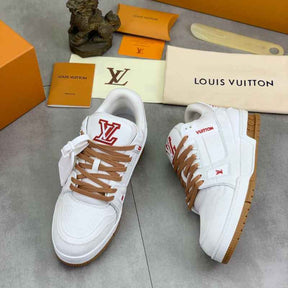 Tênis Louis Vuitton LV Trainer White Red