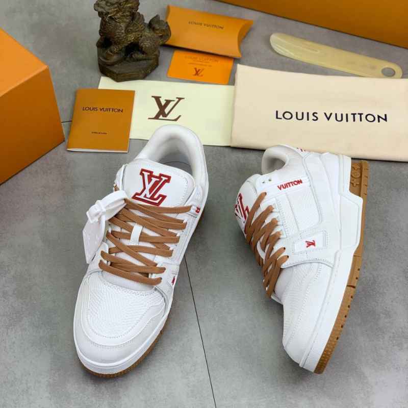 Tênis Louis Vuitton LV Trainer White Red