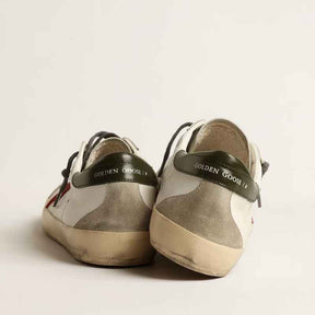 Tênis Golden Goose Super-Star White Red