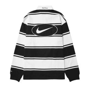 Camisa Nike x Supreme Stripe Rugby Preta/Branca