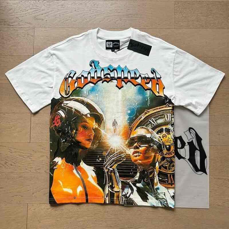 Camiseta Godspeed Skeletons Astronaut White