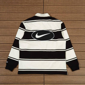 Camisa Nike x Supreme Stripe Rugby Preta/Branca