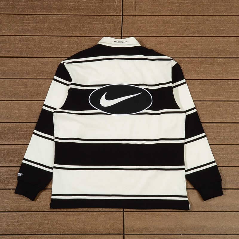 Camisa Nike x Supreme Stripe Rugby Preta/Branca