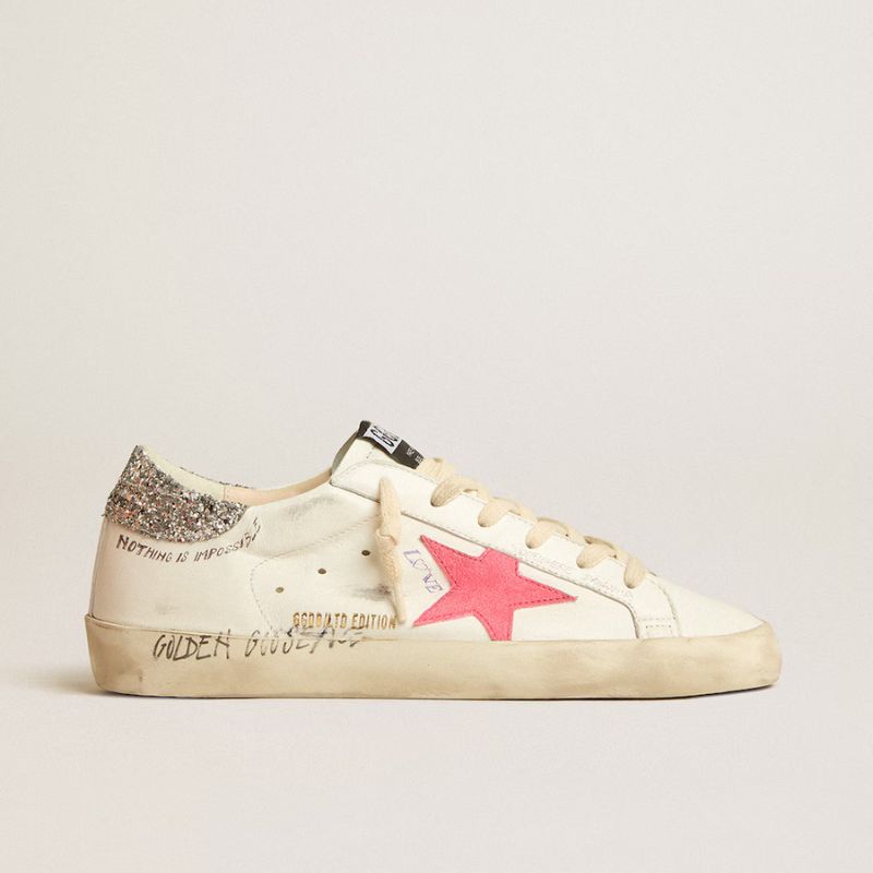 Tênis Golden Goose LTD Super-Star White Pink