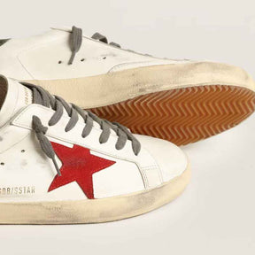 Tênis Golden Goose Super-Star White Red