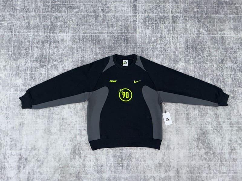 Moletom Palace x Nike Crewneck Total P90 Preta