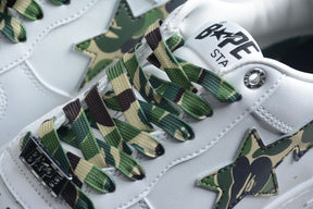 Tênis A Bathing Ape Bape Sta Low White ABC Camo Green