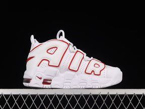 Tênis Nike Air More Uptempo White Varsity Red Outline