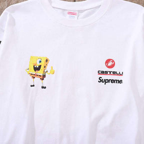 Camisa Supreme Castelli Racing x Bob Esponja Branca
