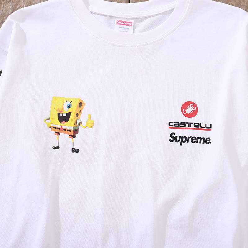 Camisa Supreme Castelli Racing x Bob Esponja Branca