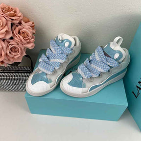 Tênis Lanvin Curb White Light Blue