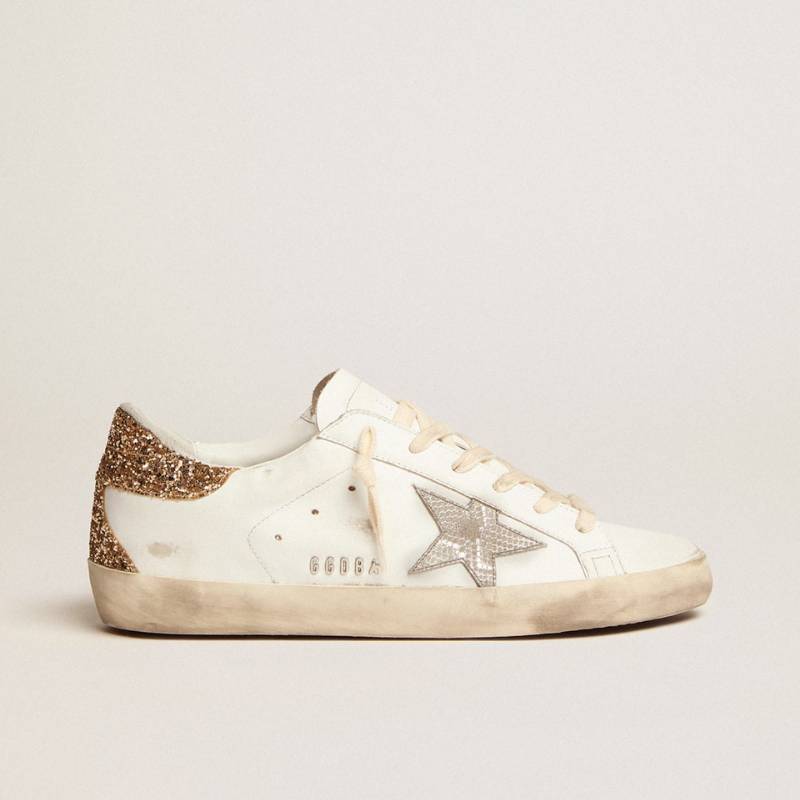 Tênis Golden Goose Super-Star White Star Silver