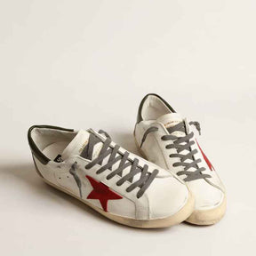Tênis Golden Goose Super-Star White Red