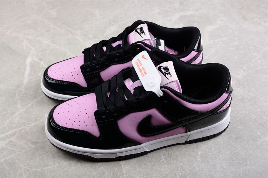 Tênis Nike Dunk Low Black Patent Pink