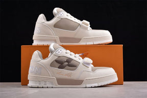 Tênis Louis Vuitton Trainer Monogram Flower Beige