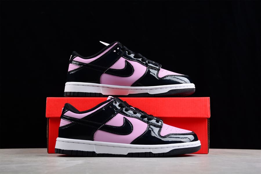 Tênis Nike Dunk Low Black Patent Pink