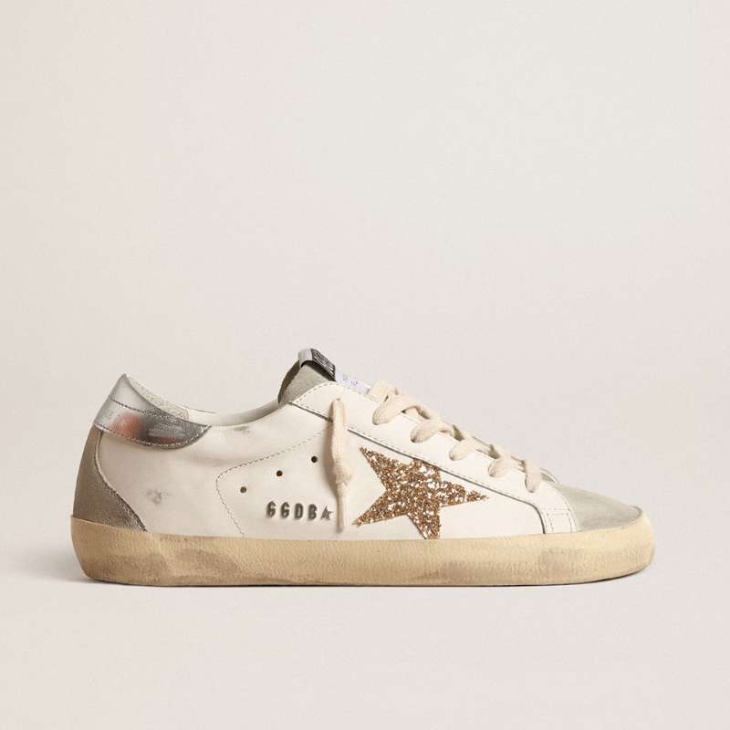 Tênis Golden Goose Super-Star White Star Golden