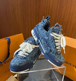 Tênis Louis Vuitton LV Skate Blue Monogram Denim