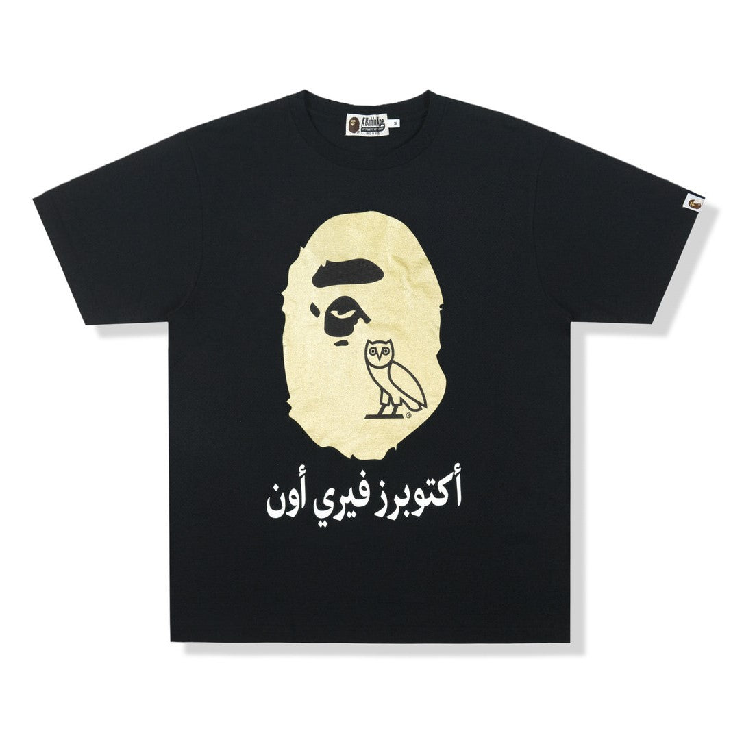 Camiseta BAPE x OVO Ape Head Black Gold