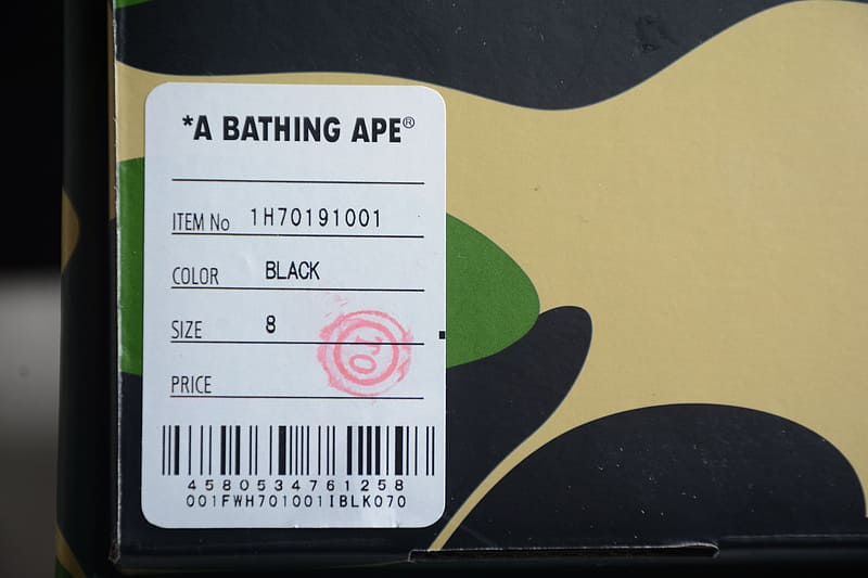 Tênis A Bathing Ape Bape Sta Low Black White