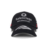 Boné Balenciaga Racer Cotton Drill Black