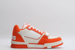 Tênis Louis Vuitton Trainer Monogram Denim Orange