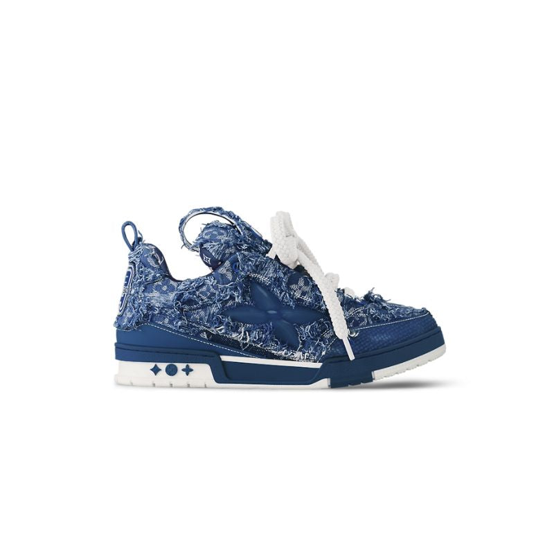 Tênis Louis Vuitton LV Skate Blue Monogram Denim
