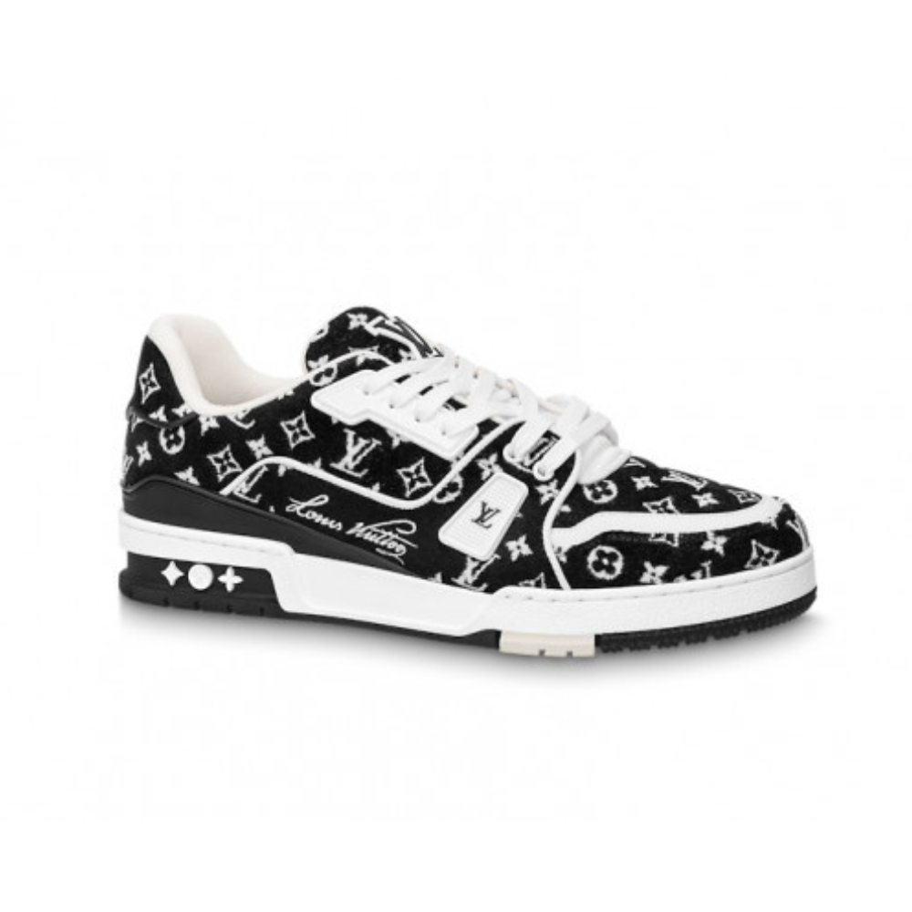 Tênis Louis Vuitton Trainer Black Monogram Textile