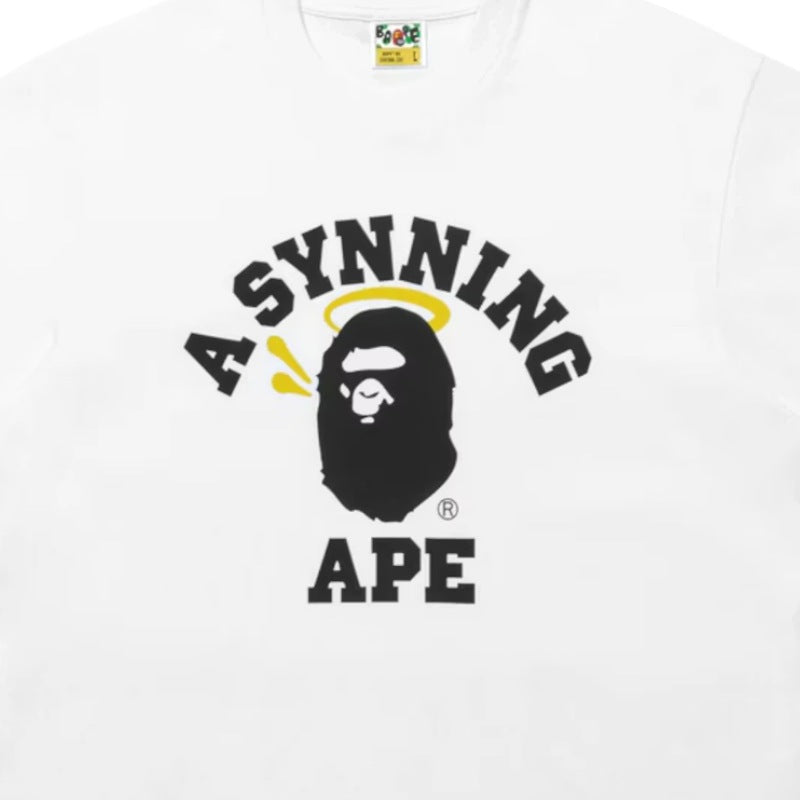Camiseta BAPE x Syna by Central Cee College White
