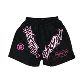 Shorts Hellstar Waxed Nylon Athletic Black