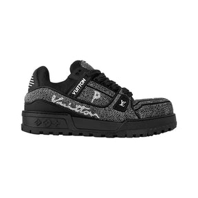 Tênis Louis Vuitton LV Trainer MaxI Black Crystal