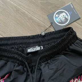 Shorts Hellstar Waxed Nylon Athletic Black