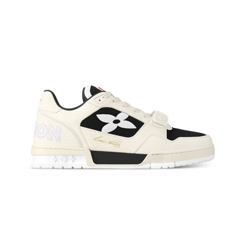 Tênis Louis Vuitton Trainer Black White Cream