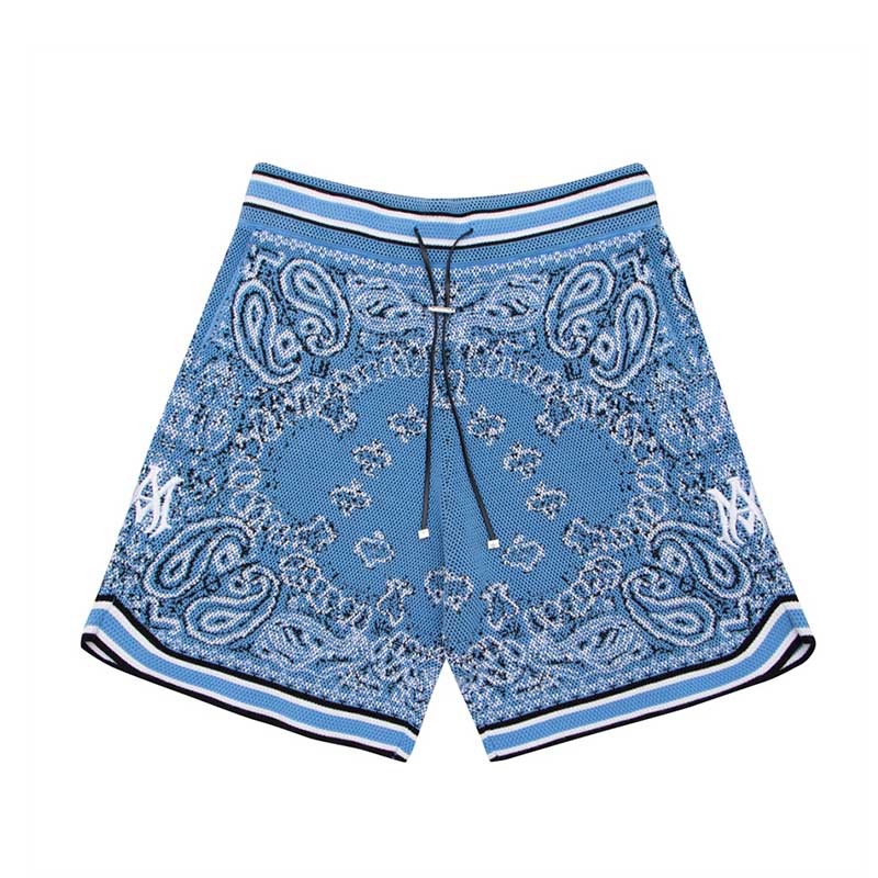 Shorts Amiri Bandana Crochet Basketball Blue
