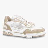 Tênis Louis Vuitton Trainer Beige White