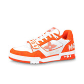 Tênis Louis Vuitton Trainer Monogram Denim Orange