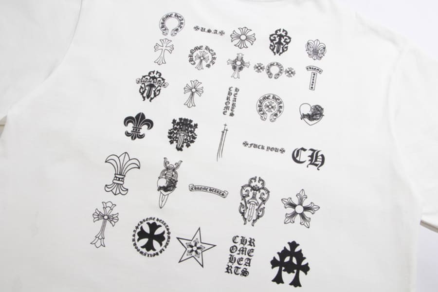 Camiseta Chrome Hearts Multi Logo Branca