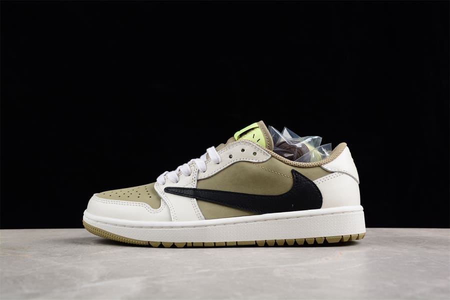 Tênis Air Jordan 1 x Travis Scott Low Golf Neutral Olive