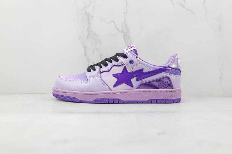 Tênis A Bathing Ape Bape SK8 Sta Purple