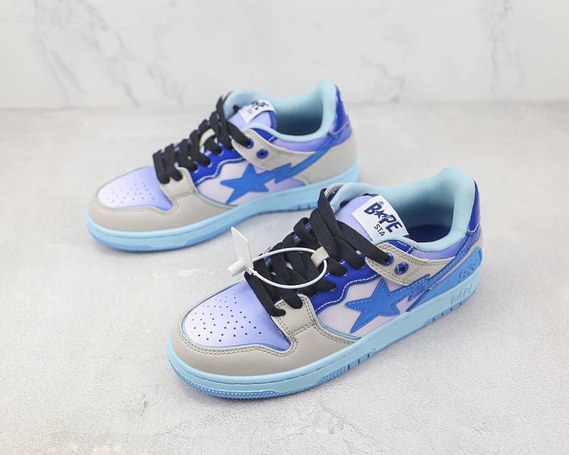 Tênis A Bathing Ape Bape SK8 Sta Blue White