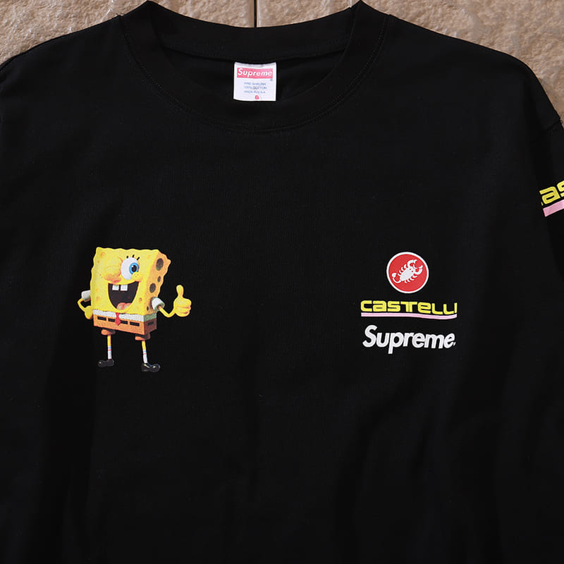 Camisa Supreme Castelli Racing x Bob Esponja Preta