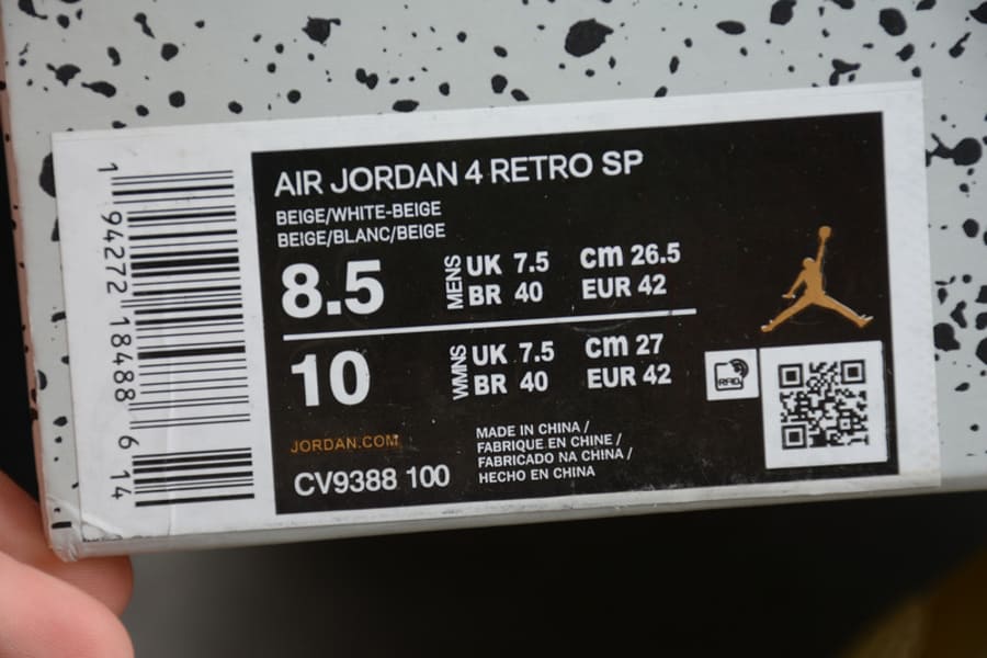 Tênis Air Jordan 4 Retro x Off-White Sail