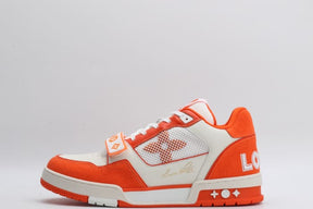 Tênis Louis Vuitton Trainer Monogram Denim Orange