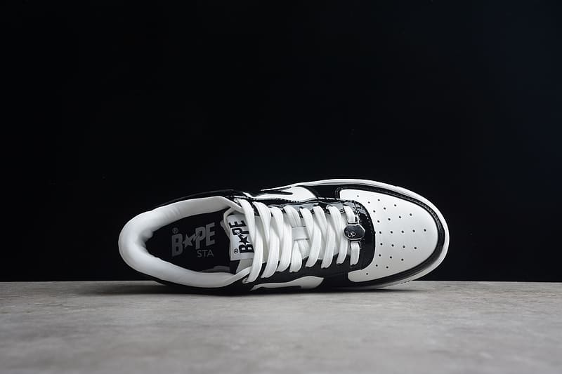 Tênis A Bathing Ape Bape Sta Low Black White