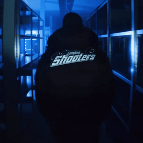 Jaqueta Trapstar Shooters Hooded Puffer Black/Reflective