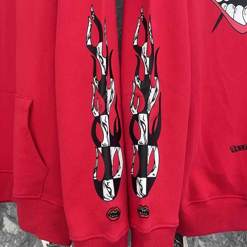 Moletom Chrome Hearts x Matty Boy Flames Vermelho