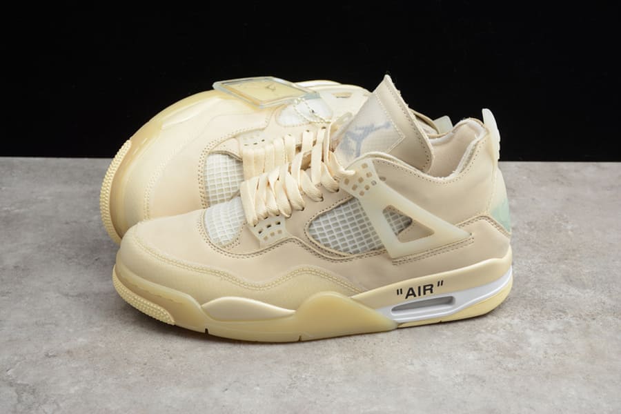 Tênis Air Jordan 4 Retro x Off-White Sail