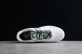 Tênis A Bathing Ape Bape Sta Low White ABC Camo Green