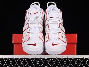 Tênis Nike Air More Uptempo White Varsity Red Outline